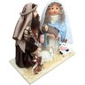 Presépio Sagrada Família Base de Chão e Mesa Artesanal 42cm - 2