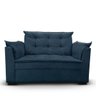 Sofá 2 Lugares para Sala Moderno Confortável Elegance Suede:azul Marinho - 1