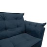 Sofá 2 Lugares para Sala Moderno Confortável Elegance Suede:azul Marinho - 4