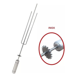 Espeto Giratório 60cm Inox Tridente - Churrasqueira - 2