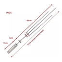 Ver imagem 3 de Espeto Giratório 60cm Inox Tridente - Churrasqueira