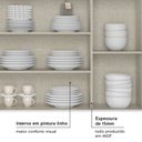 Ver mais imagens de Cozinha Completa Modulada 100% MDF 5 Peças com Cristaleira e 2 Balcões Yescasa Branca Classy