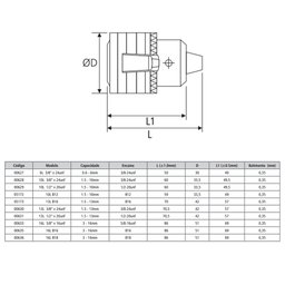 Mandril com Chave - Linha Leve - 10l 3/8" X 24unf - 4