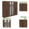 Guarda-Roupa Casal com Espelho 6 Portas 4 Gavetas Castellaro Lopas - 6