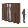 Guarda-Roupa Casal com Espelho 6 Portas 4 Gavetas Castellaro Lopas - 4