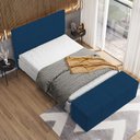Ver imagem 2 de Cabeceira Cama Box Casal King 195 cm Roma W01 Suede Azul Marinho - Lyam Lyam Decor