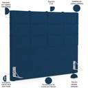 Ver imagem 4 de Cabeceira Cama Box Casal King 195 cm Roma W01 Suede Azul Marinho - Lyam Lyam Decor