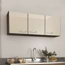 Ver imagem 2 de Armário de Cozinha 1,20mts Pop Faro 3p Noce / Off White - Indekes