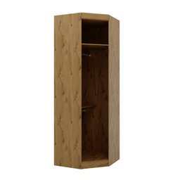 Guarda Roupa Canto 1 Porta Ipê Nobre Grafite Gênova Batrol - 2