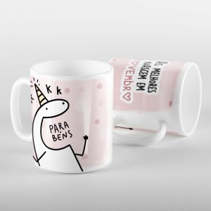 Caneca flork as melhores nascem em novembro