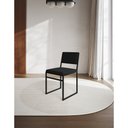 Ver imagem 2 de Kit 2 Cadeiras de Jantar Industrial Assento Estofado Veludo Preto Isa