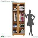 Ver imagem 5 de Guarda-Roupa Modulado Canto com Pé 1 Porta Fortaleza Marrom/Cinamomo/Off-White