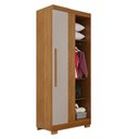 Ver imagem 2 de Guarda-Roupa Modulado Canto com Pé 1 Porta Fortaleza Marrom/Cinamomo/Off-White