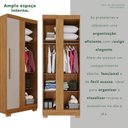 Ver imagem 6 de Guarda-Roupa Modulado Canto com Pé 1 Porta Fortaleza Marrom/Cinamomo/Off-White