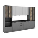 Ver imagem 2 de Cozinha Completa Lumina 14 Portas 4 Gavetas 917469 Cinza/lacca - Telasul