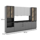 Ver imagem 4 de Cozinha Completa Lumina 14 Portas 4 Gavetas 917469 Cinza/lacca - Telasul