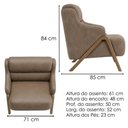 Ver imagem 3 de Poltrona Decorativa Madri Pes Madeira Courino Tcs 729 Moll