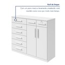 Ver mais imagens de Cômoda para Quarto 8 Gavetas 2 Portas com Chave Estilo Clássico Toronto 142cm Branco