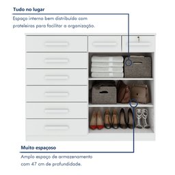 Cômoda 8 Gavetas 2 Portas Toronto Lopas - 7