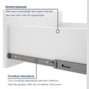 Ver imagem 3 de Cômoda para Quarto 8 Gavetas 2 Portas com Chave Estilo Clássico Toronto 142cm Branco