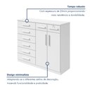 Ver imagem 5 de Cômoda 8 Gavetas 2 Portas Toronto Lopas