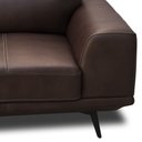 Ver mais imagens de Sofá 3 Lugares para Sala Living Industrial 216cm Cádis L06 Couro Marrom Escuro - Lyam Decor