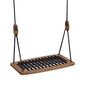 Balanço Garden com Assento em Corda Trançada Natural/Preto
