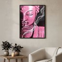 Ver imagem 1 de Quadro Decorativo Buda Rosa - 70x50cm:moldura Preta