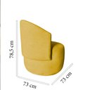 Ver imagem 6 de Kit 2 Poltronas Decorativa Beatriz Orgânica Couro Amarelo