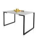 Ver imagem 2 de Mesa de Jantar Steel Estilo Industrial Pés de Aço 120x80cm Preto/branco