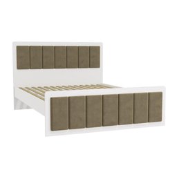 Cama de Casal com Cabeceira Estofada para Colchão de 158cm N830 Kappesberg - Branco - 2