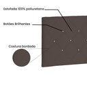 Ver imagem 4 de Cabeceira Painel Casal 1,40m Tânia Suede - Pallazio - Marrom Café