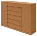 Ver imagem 1 de Comoda Sapateira Vedra 7 Gavetas 2 Portas - Lp - Rei de Casa Amendoa Clean