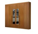 Ver imagem 3 de Guarda Roupa Casal com Espelho 100% MDF 6 Portas 6 Gavetas 235cm Ripado São Carlos Cinamomo - Leifer