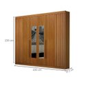 Ver imagem 2 de Guarda Roupa São Carlos Ripado com Espelho Cinamomo - Leifer