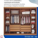 Ver imagem 4 de Guarda Roupa Casal com Espelho 100% MDF 6 Portas 6 Gavetas 235cm Ripado São Carlos Cinamomo - Leifer