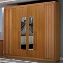 Ver imagem 1 de Guarda Roupa São Carlos Ripado com Espelho Cinamomo - Leifer