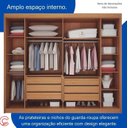 Ver imagem 5 de Guarda Roupa São Carlos Ripado com Espelho Cinamomo - Leifer