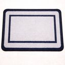 Ver imagem 3 de Kit Tapete Bouclé Moldura Liso + Bem-Vindo 40x60 cm Preto/Prata