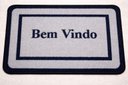 Ver imagem 2 de Kit Tapete Bouclé Moldura Liso + Bem-Vindo 40x60 cm Preto/Prata