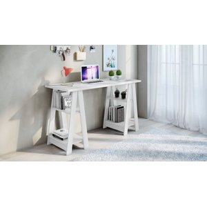 Mesa de Estudo Vigor 4 Prateleiras:branco