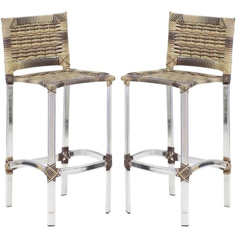 2 Banquetas Madri em Alumínio para Edícula, Cozinha, Balcão, Área Trama Original