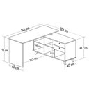 Ver imagem 4 de Mesa Escrivaninha em L 2 Gavetas e Nichos Golden A06 - Mpozenato