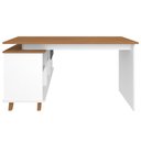 Ver imagem 7 de Mesa Escrivaninha em L 2 Gavetas e Nichos Golden A06 - Mpozenato