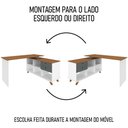 Ver imagem 6 de Mesa Escrivaninha em L 2 Gavetas e Nichos Golden A06 - Mpozenato