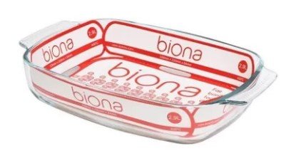Assadeira 3,7l Funda de Vidro Borosilicato - Retangular - C/