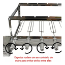 Ver imagem 3 de Gira Grill para Churrasqueira Pré Moldadas 65cm 5 Espetos