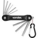 Ver imagem 2 de Jogo Chave Hexagonal Allen 5/64-1/4 Canivete Alumínio Cromo