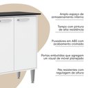 Ver imagem 3 de Conjunto Banheiro com Balcão e Armário Aéreo 4 Portas 70cm Multimóveis MP5536 Branco