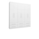 Ver imagem 1 de Guarda Roupa de Casal Majestic 6 Portas 6 Gavetas Branco Branco